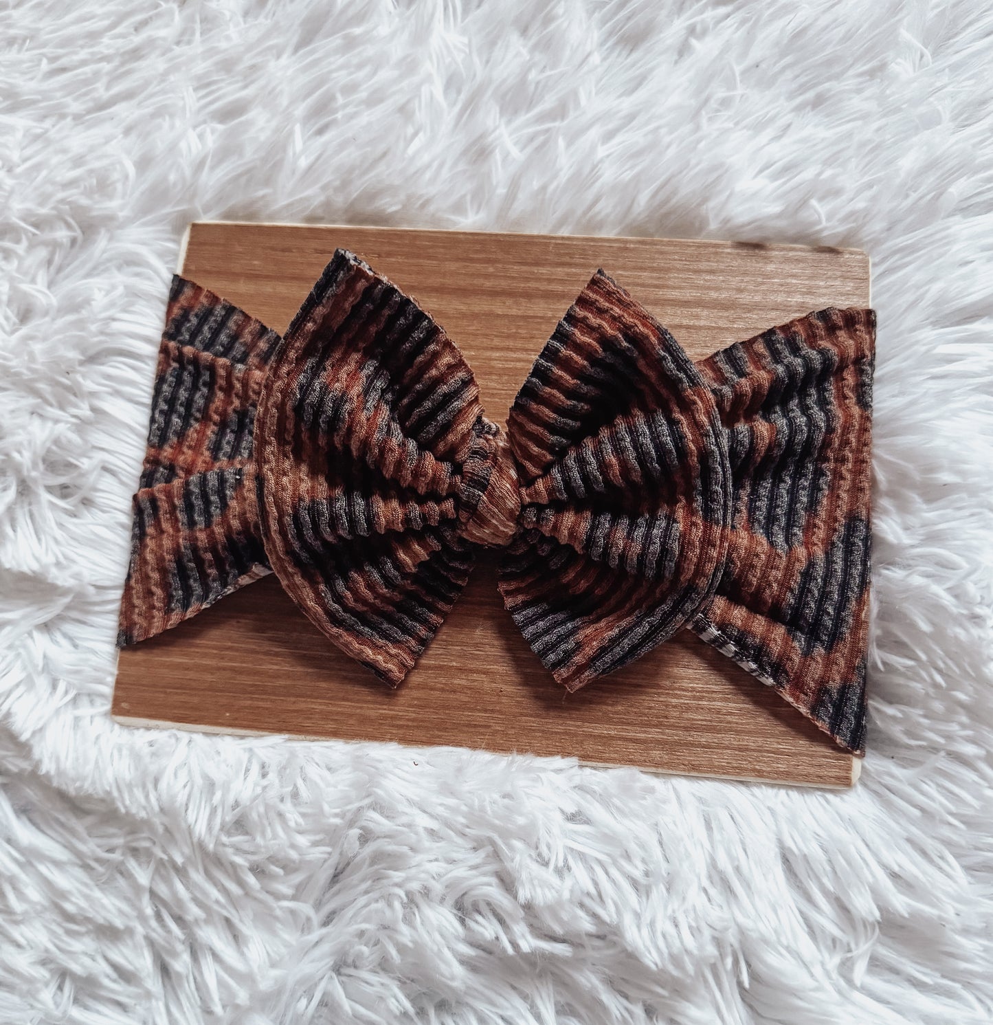 Faded Leopard Bow