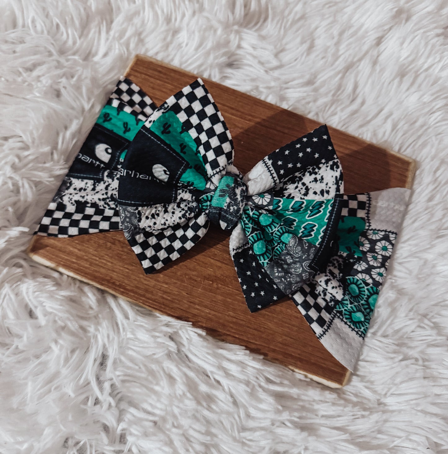 Teal CH Bow