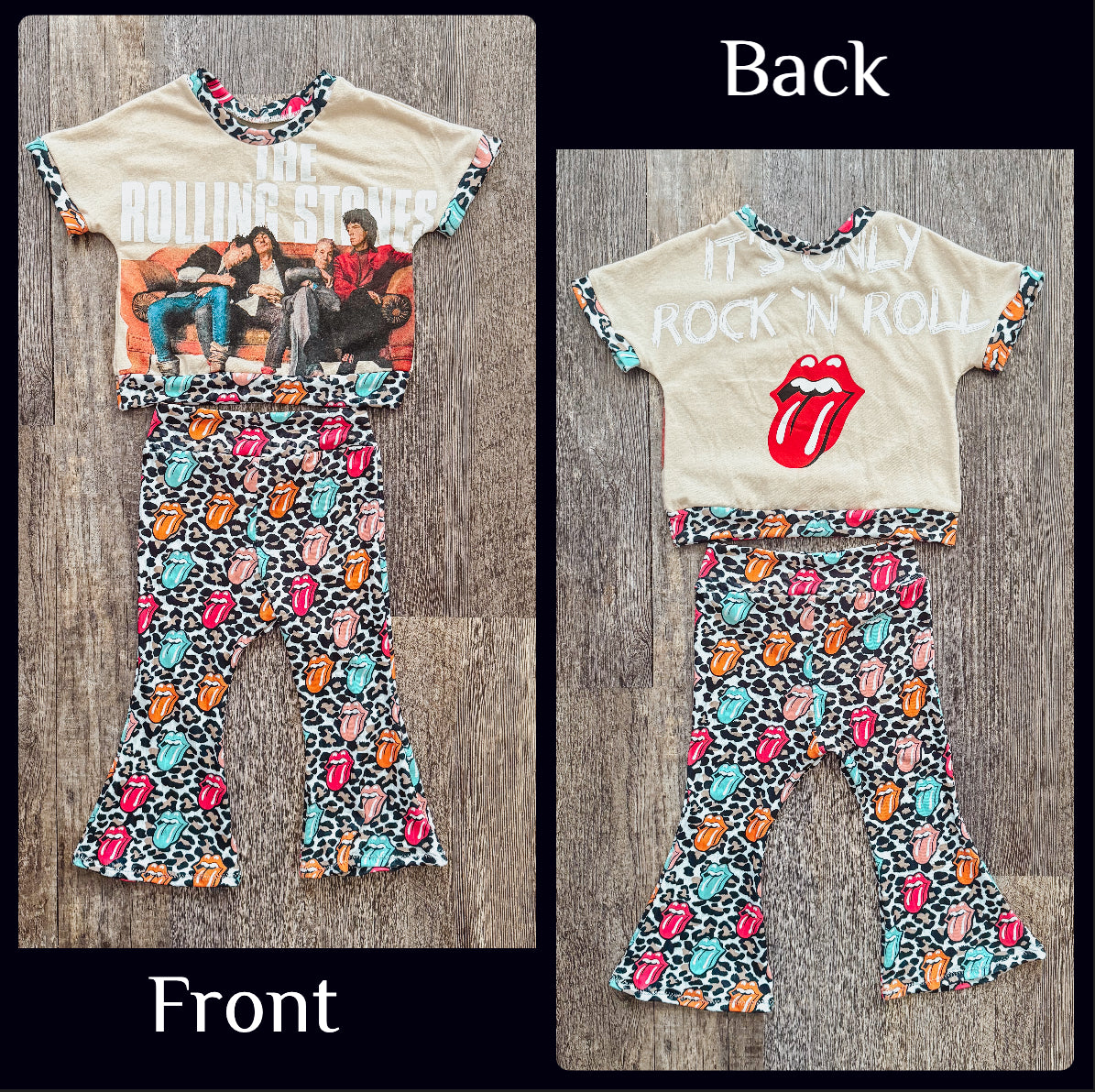 Rolling Stones Boxy Tee + Flares 6/12