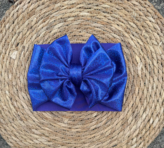 Blue Shimmer Messy Headwrap
