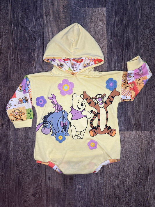 Pooh Bear Hoodie Romper 12/18