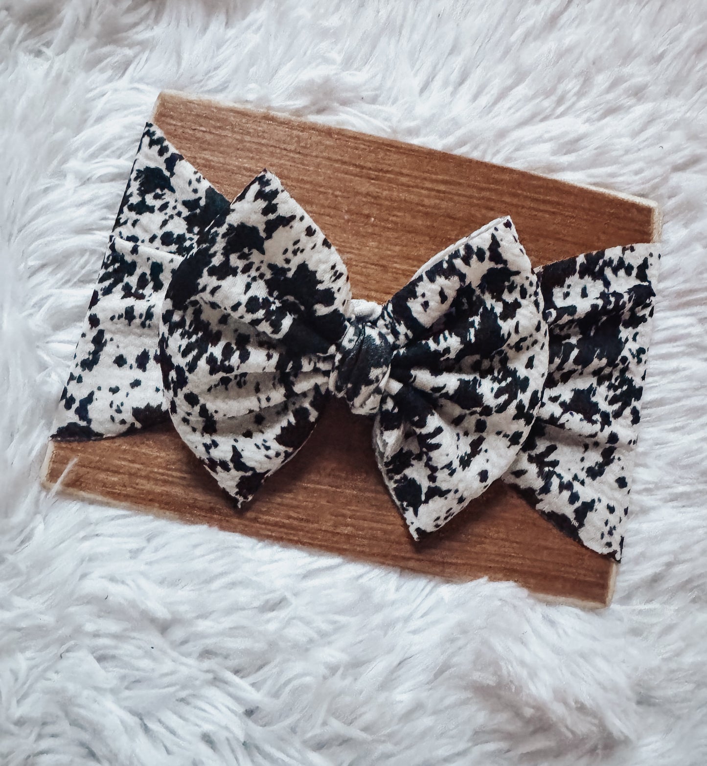 B&W Cowhide Bow