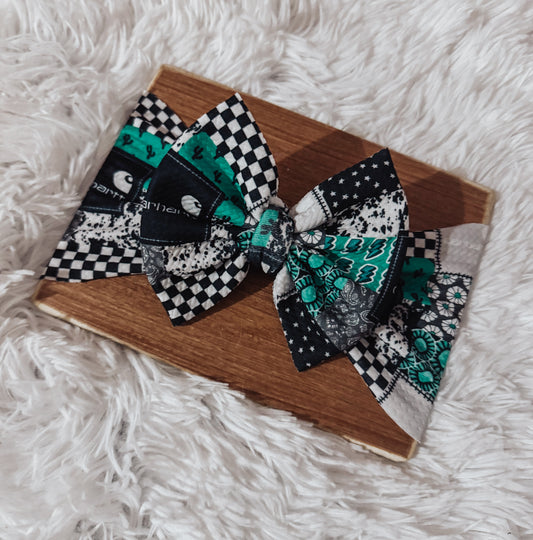 Teal CH Bow