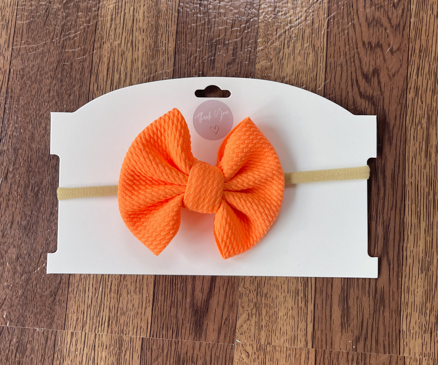 Neon Orange Bow on Nylon