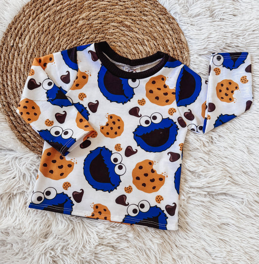 Cookie Monster Long Sleeve Tee 6/12
