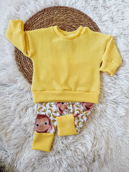 Curious George Oversized Sweatshirt/Jogger Set 3/6