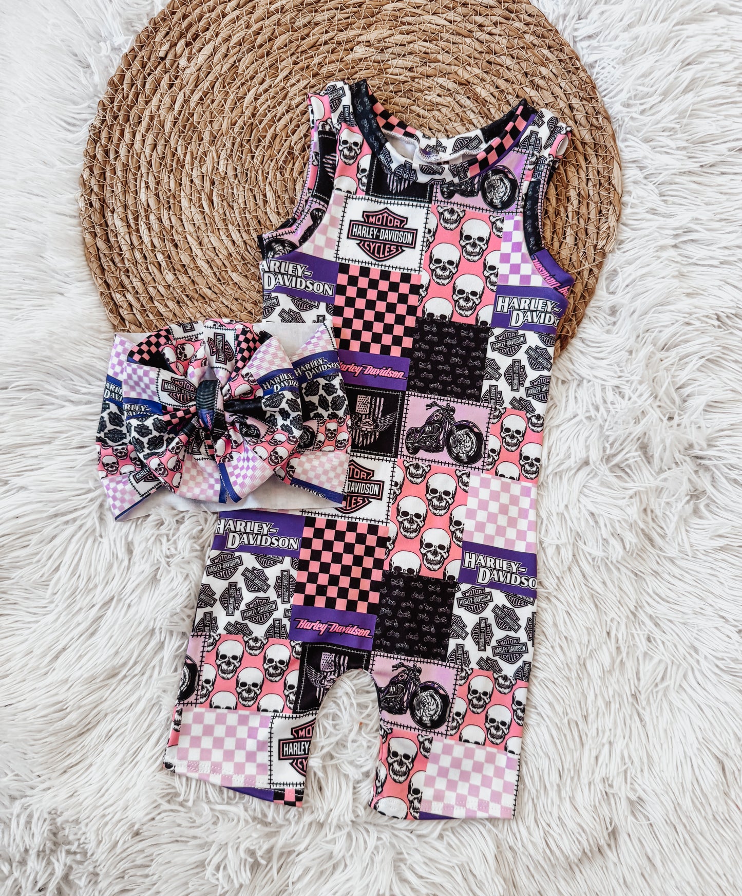 Harley Ollie Romper and Messy Headwrap 12/18