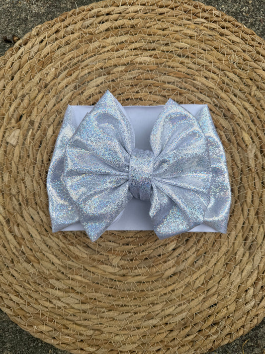 Silver Shimmer Messy Headwrap