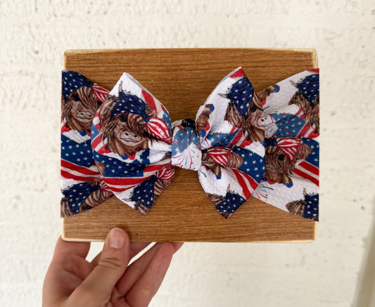 Patriotic Cow Headwrap