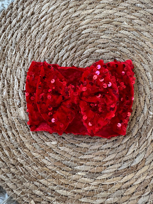 Red Sequin Bow